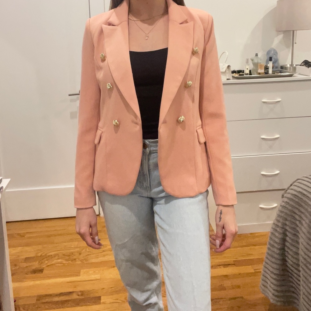 Gold Button Blazer